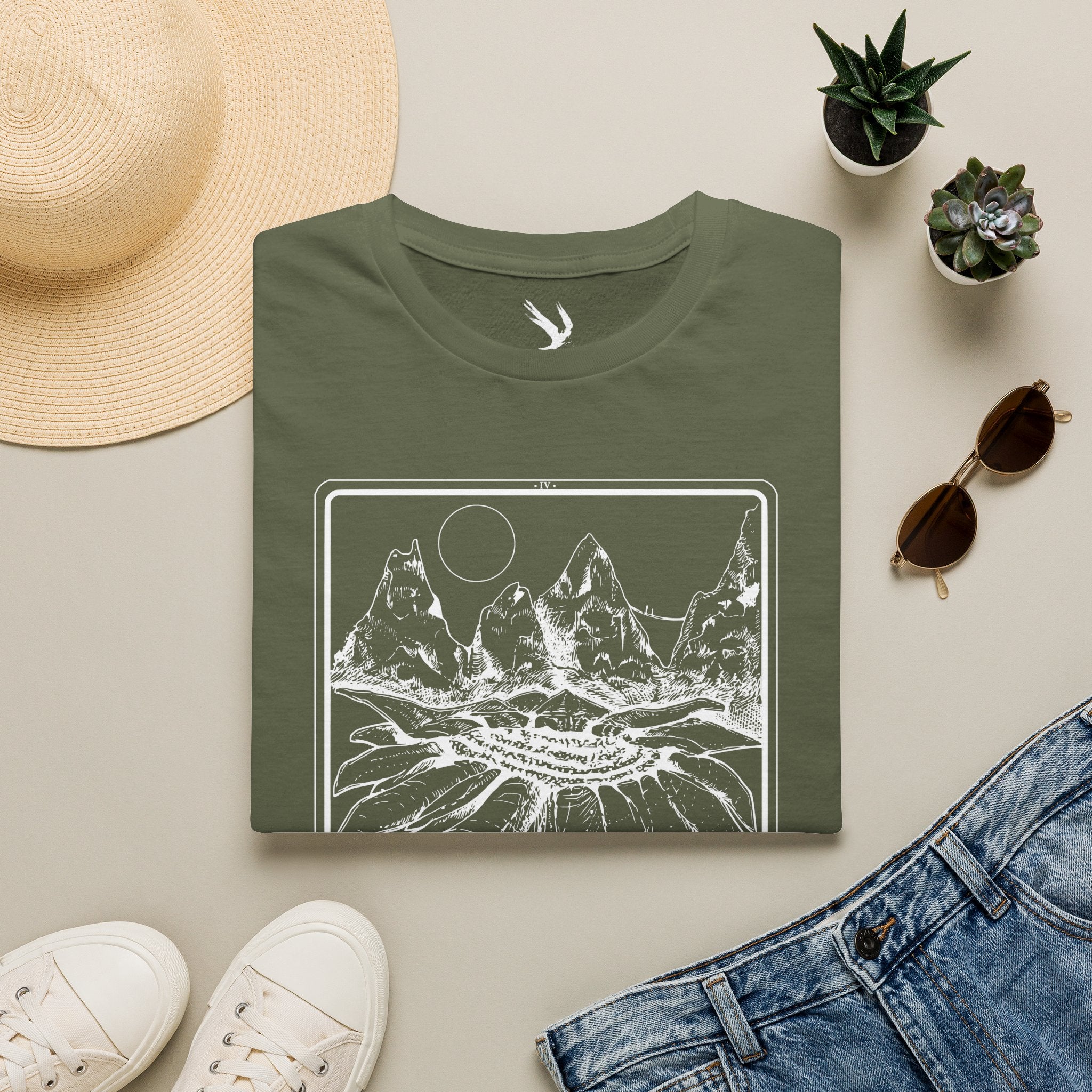 Moonflower — night · raven · art | Military Green